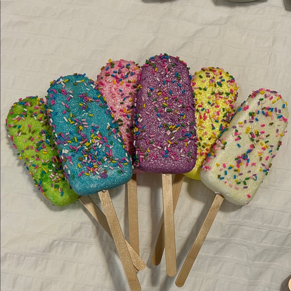 Decorative fake popsicles